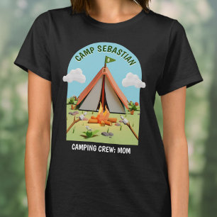 Camiseta Fiesta de cumpleaños de mamá del equipo de campfir