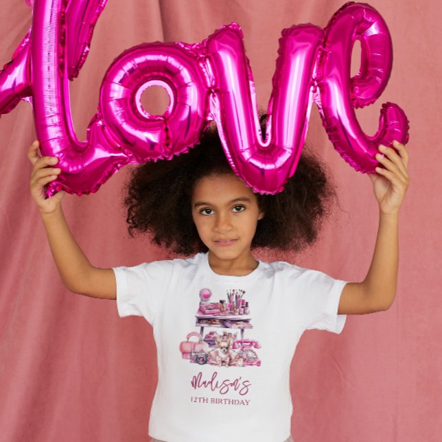 Camiseta Fiesta de cumpleaños de maquillaje personalizada (Subido por el creador)