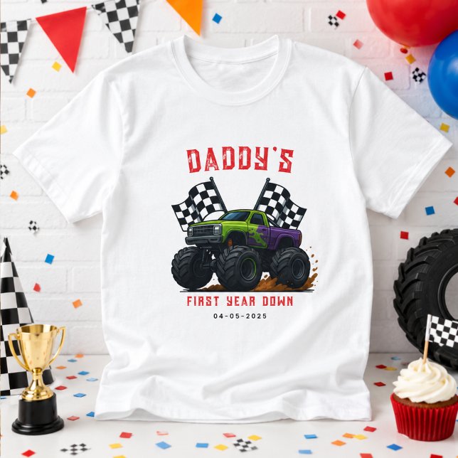 Camiseta Fiesta de cumpleaños de Monster Trucks 1er año  (Monster Trucks 1st Birthday Party T-Shirt
)