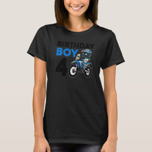 Camiseta Fiesta de cumpleaños de motocross para niños de 4