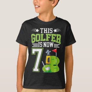 Camiseta Fiesta de cumpleaños de niños 7 Golf niño de siete