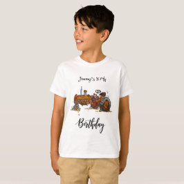 Camiseta Fiesta de cumpleaños de niños con diseño de tracto