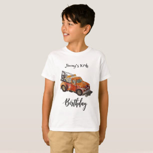 Camiseta Fiesta de cumpleaños de niños con remolcador
