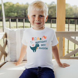 Camiseta Fiesta de cumpleaños de niños de dinosaurios peque