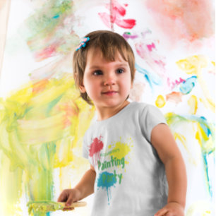 Camiseta Fiesta de Cumpleaños de Niños Pintando