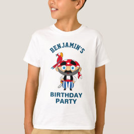 Camiseta Fiesta de cumpleaños de niños piratas lindos