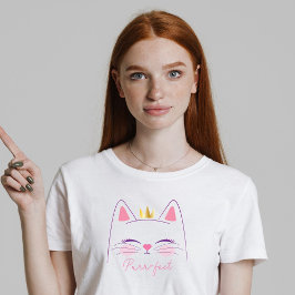 Camiseta Fiesta de cumpleaños de oro y rosado para gatos ga