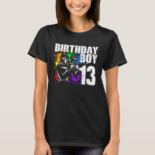 Camiseta Fiesta de cumpleaños de Paintball de 13 años 13º G