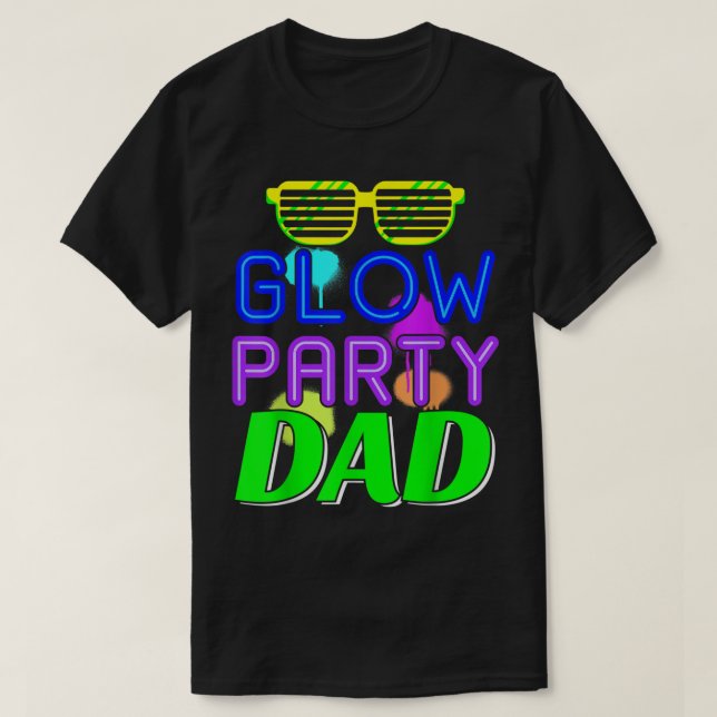 Camiseta Fiesta de cumpleaños de papá, Fiesta brillante de  (Diseño del anverso)