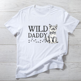Camiseta Fiesta de cumpleaños de papá salvaje Cute wolf cub