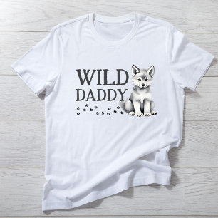 Camiseta Fiesta de cumpleaños de papá salvaje Cute wolf cub