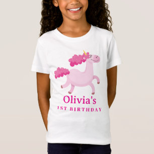 Camiseta Fiesta De Cumpleaños De Pink Unicorn Madical Cute