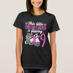 Camiseta Fiesta de cumpleaños de porristas de 9 años Porris