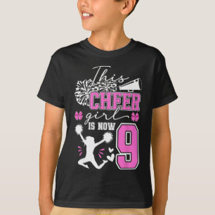 Camiseta Fiesta de cumpleaños de porristas número 9 Porrist