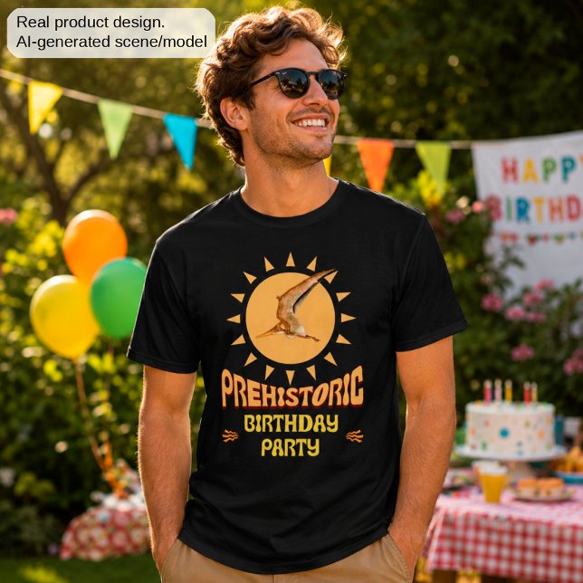 Camiseta Fiesta de Cumpleaños de Pterodáctilo Arte Retro de (Subido por el creador)