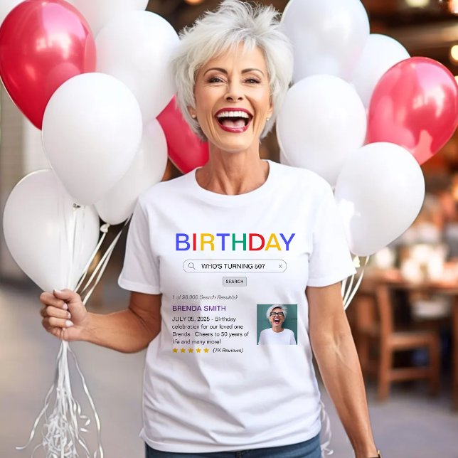 Camiseta Fiesta de cumpleaños de resultados de búsqueda en  (Website Search Result Birthday Party T-Shirt
)
