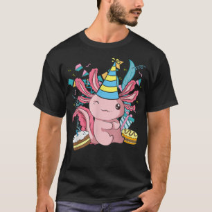 Camiseta Fiesta de Cumpleaños de Salamandra Meicana Anfibio