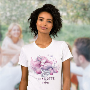 Camiseta Fiesta de cumpleaños de sirena mágica para niños