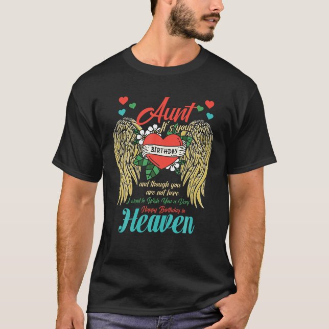 Camiseta Fiesta de cumpleaños de tía Ángel en la memoria fa (Anverso)