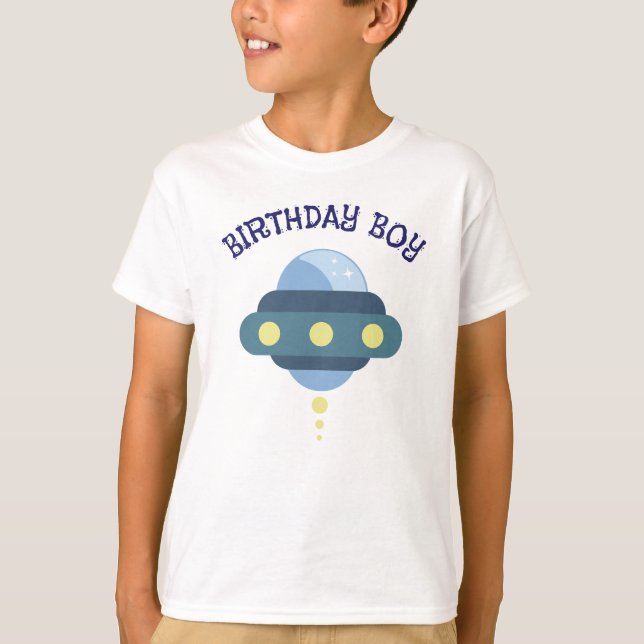 Camiseta Fiesta de cumpleaños de UFO Space (Anverso)