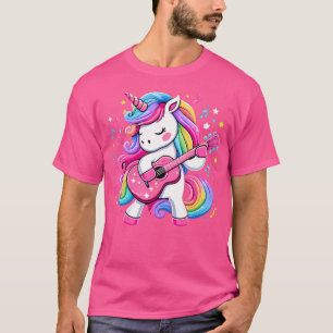 Camiseta Fiesta de cumpleaños de Unicornio tocando música d