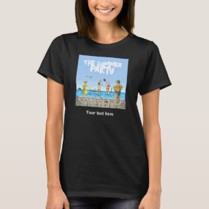Camiseta Fiesta de Cumpleaños de Verano en la Playa