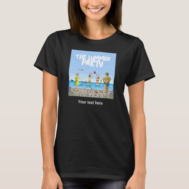Camiseta Fiesta de Cumpleaños de Verano en la Playa (Anverso)