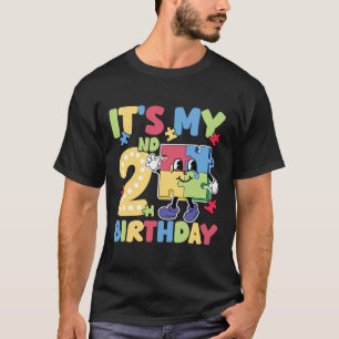 Camiseta Fiesta de cumpleaños del 2do autismo 2 años niña a