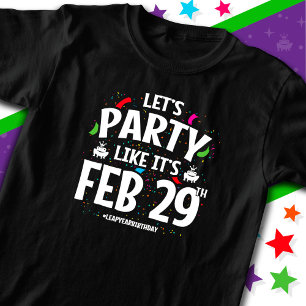 Camiseta Fiesta de cumpleaños del año del salto 29 de febre