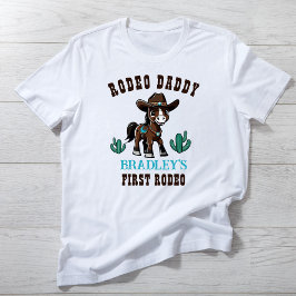 Camiseta Fiesta de cumpleaños del caballo de cowboy de Rode