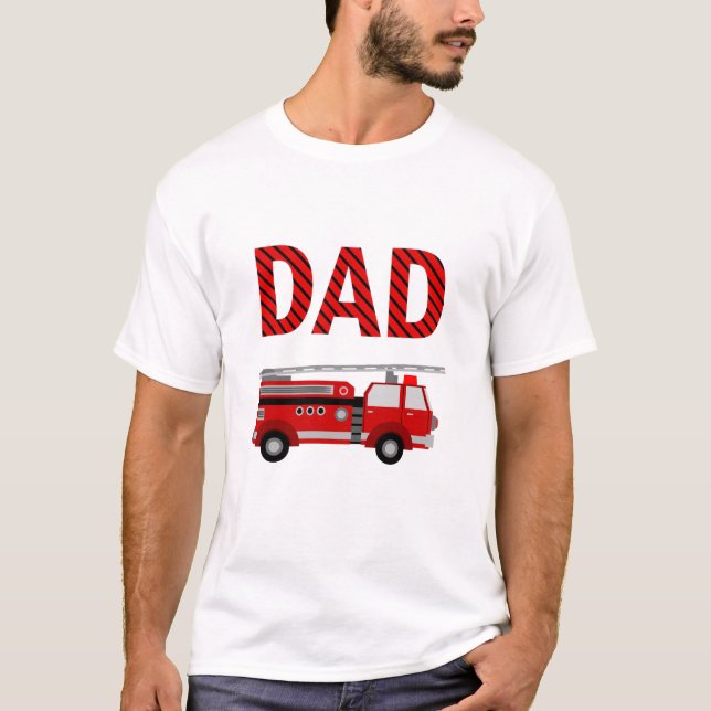 Camiseta Fiesta de cumpleaños del camión de bomberos (Anverso)