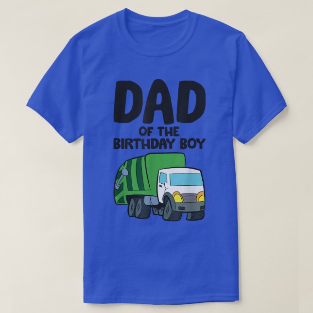 Camiseta Fiesta de cumpleaños del Camión de la Basura, papá (Diseño del anverso)