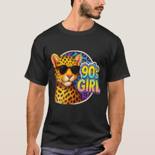 Camiseta Fiesta de cumpleaños del Chica Cheetah 90 Rainbow 