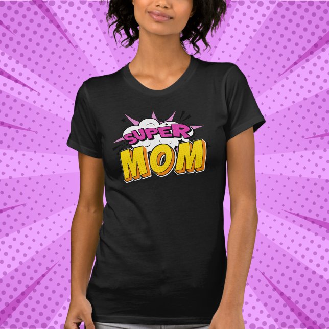 Camiseta Fiesta de cumpleaños del libro de historietas Supe (Super Mom - matching birthday t-shirt for mom inspired by comic books and superheroes)