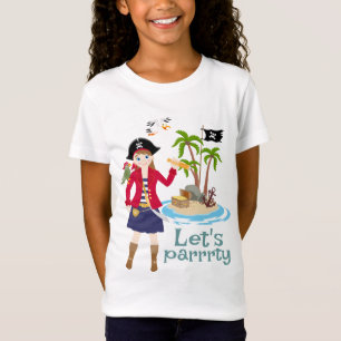 Camiseta Fiesta de cumpleaños del mapa del tesoro del Chica