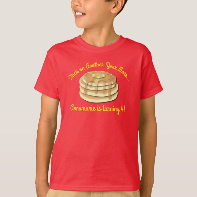 Camiseta Fiesta de cumpleaños del panqueque (Anverso)