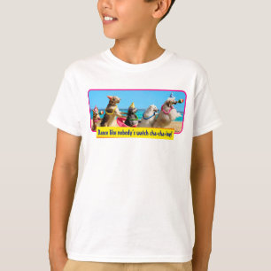 Camiseta Fiesta de cumpleaños del perro en la línea Conga