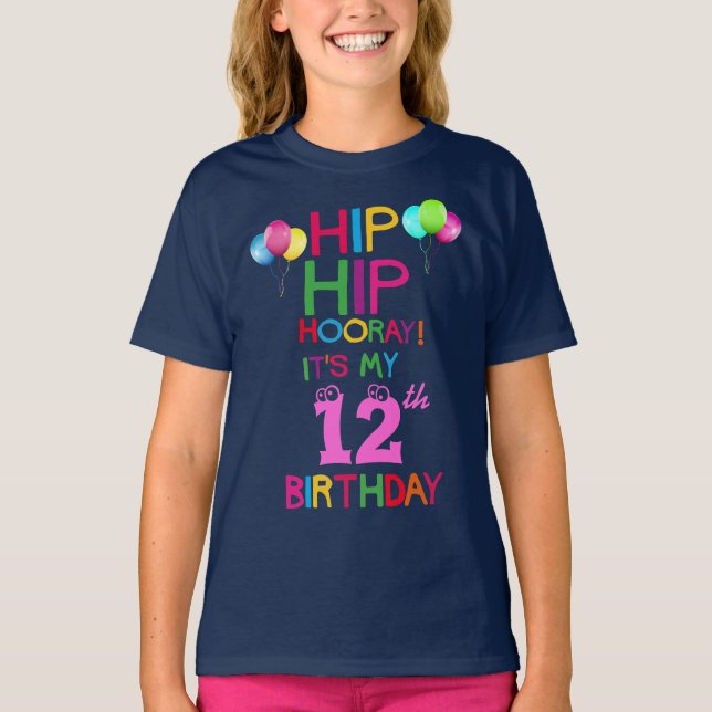 Camiseta Fiesta de cumpleaños del Personalizado de los glob (Anverso)