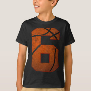 Camiseta Fiesta de cumpleaños Día de baloncesto de seis año