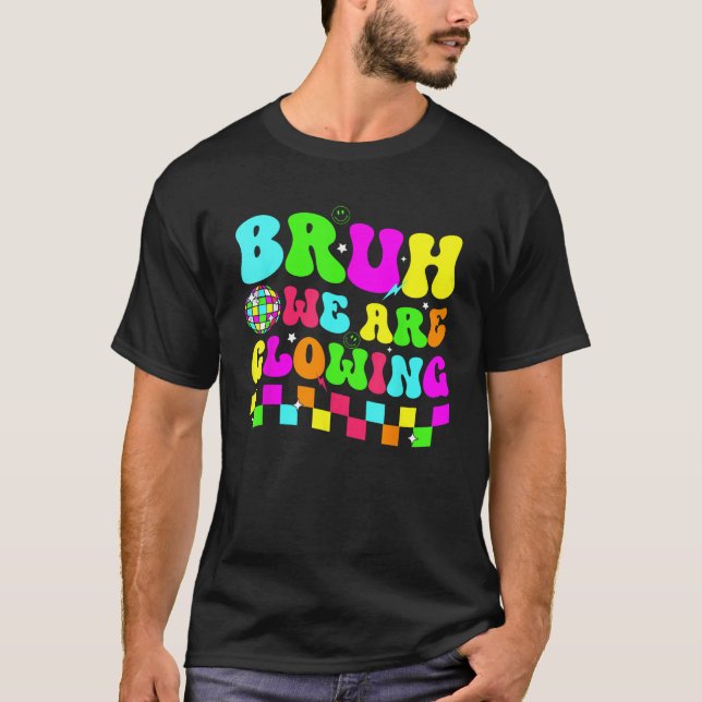 Camiseta Fiesta De Cumpleaños Disco Bruh Estamos Brillando  (Anverso)