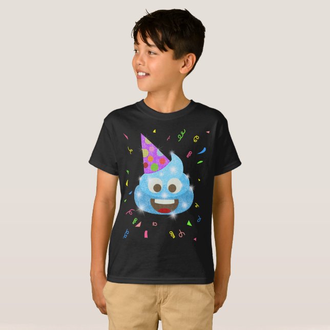 Camiseta Fiesta de cumpleaños divertida de la emoji de los (Anverso completo)