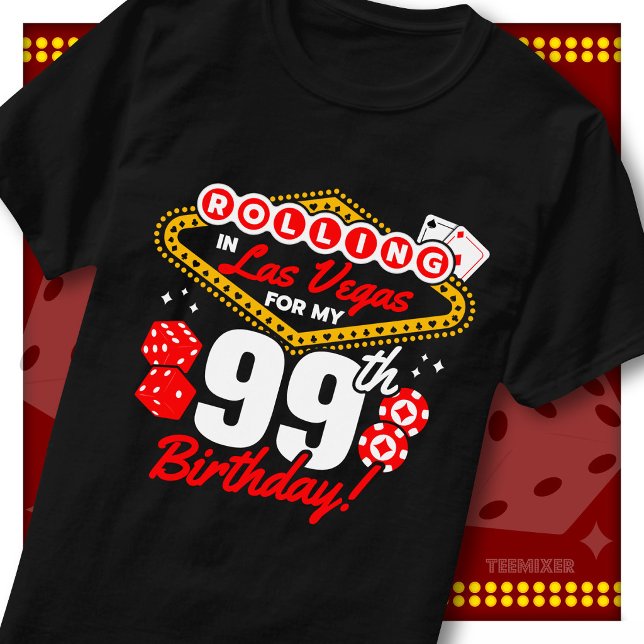 Camiseta Fiesta de Cumpleaños en el Casino Rolling In Las V (Subido por el creador)