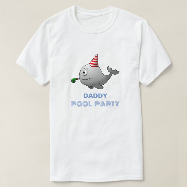 Camiseta Fiesta de Cumpleaños en la Piscina (Diseño del anverso)