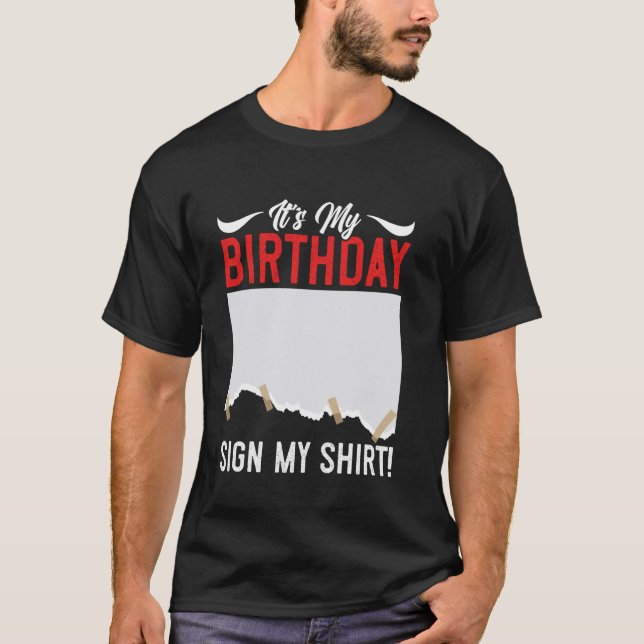 Camiseta Fiesta de cumpleaños es mi Rótulo de cumpleaños mi (Anverso)