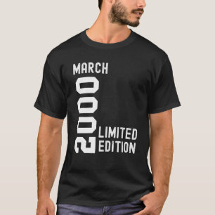 Camiseta fiesta de cumpleaños feliz 2000 March