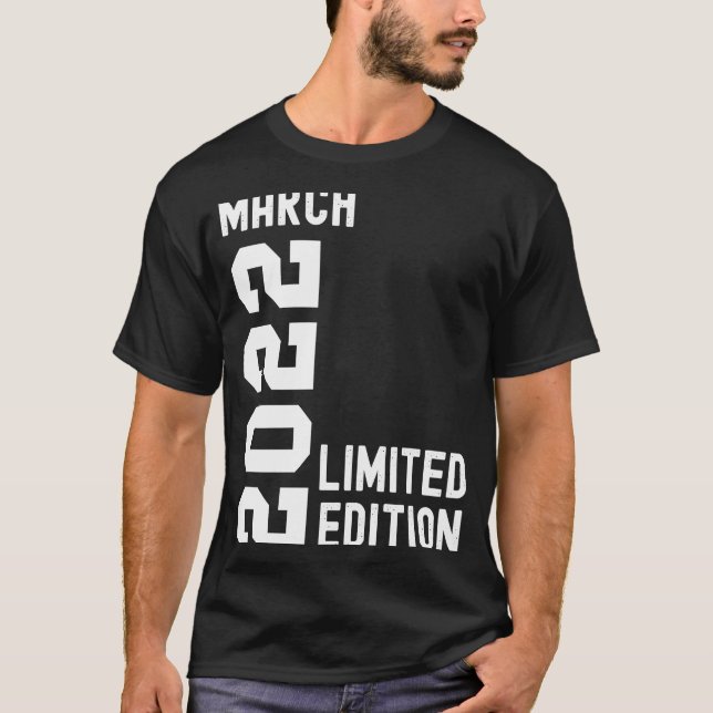 Camiseta fiesta de cumpleaños feliz 2022 March (Anverso)