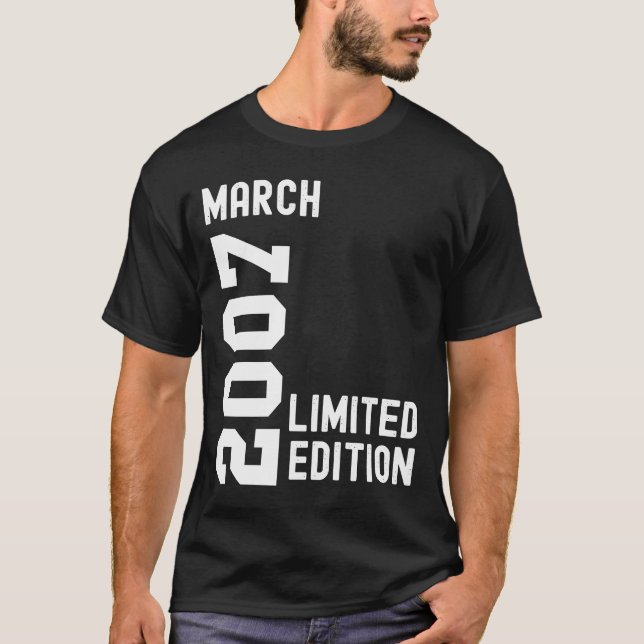 Camiseta fiesta de cumpleaños feliz de marzo de 2007 (Anverso)