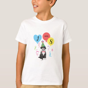 Camiseta Fiesta de Cumpleaños Globos Perro de Agua Portugué