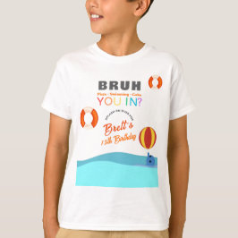Camiseta Fiesta de Cumpleaños Infantil en la Piscina Bruh
