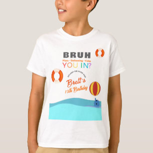 Camiseta Fiesta de Cumpleaños Infantil en la Piscina Bruh